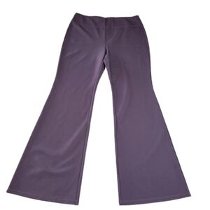 Halara Flex High Waisted Slight Flare Work Pant Pockets Purple Stretch Sz L NWT